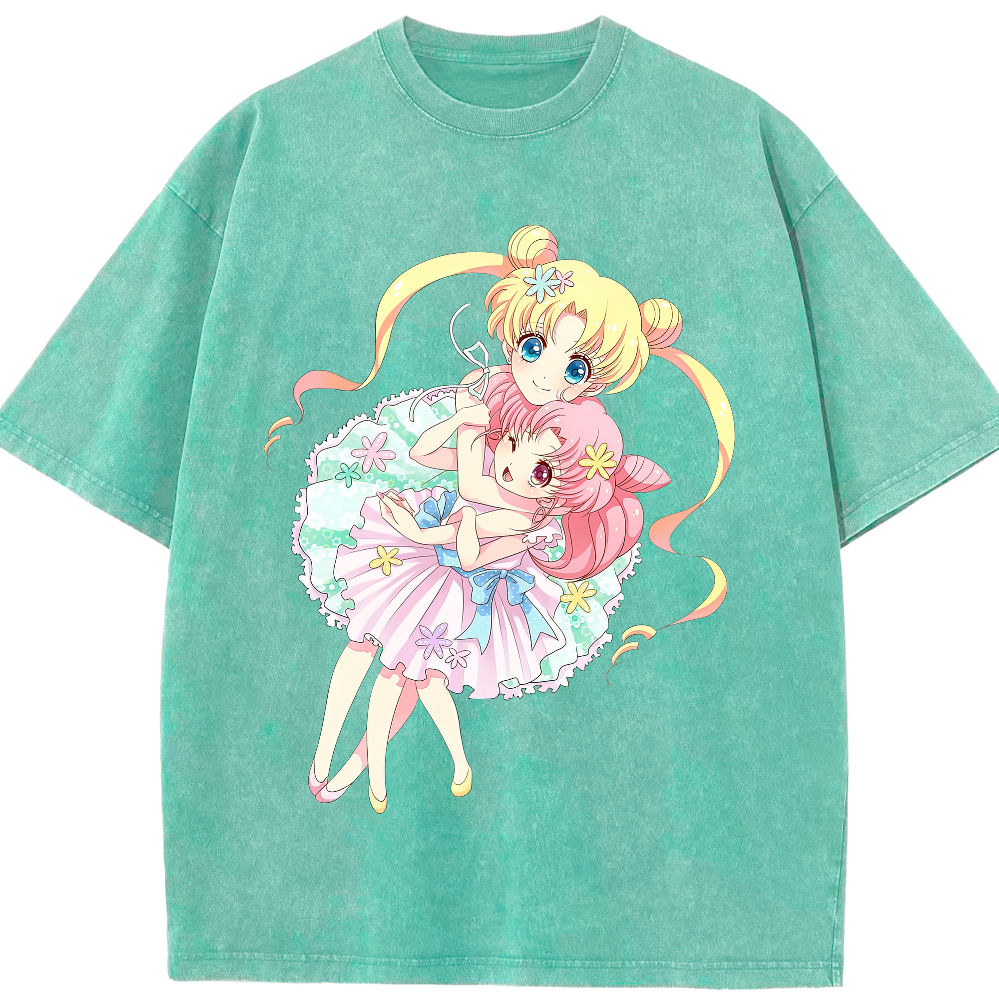 （画像用） 美少女戦士セーラームーン 愛野 美奈子 あいの みなこ Sailor Moon Aino Minako 綿100% ヴィンテージ風 半袖Tシャツ（フロントプリント）